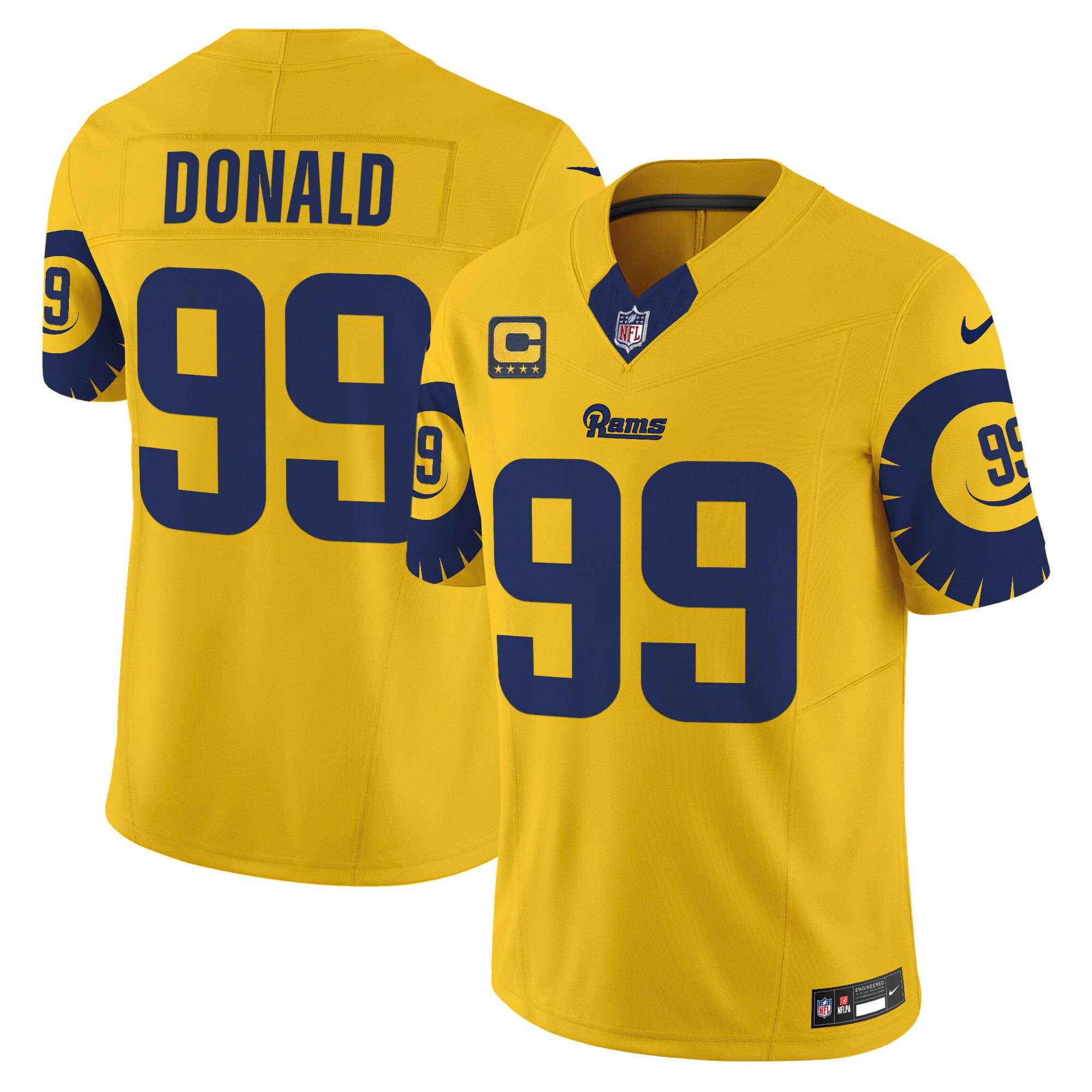 Men Los Angeles Rams #99 Donald Yellow 2024 Nike Special Vapor Limited NFL Jersey->customized nfl jersey->Custom Jersey